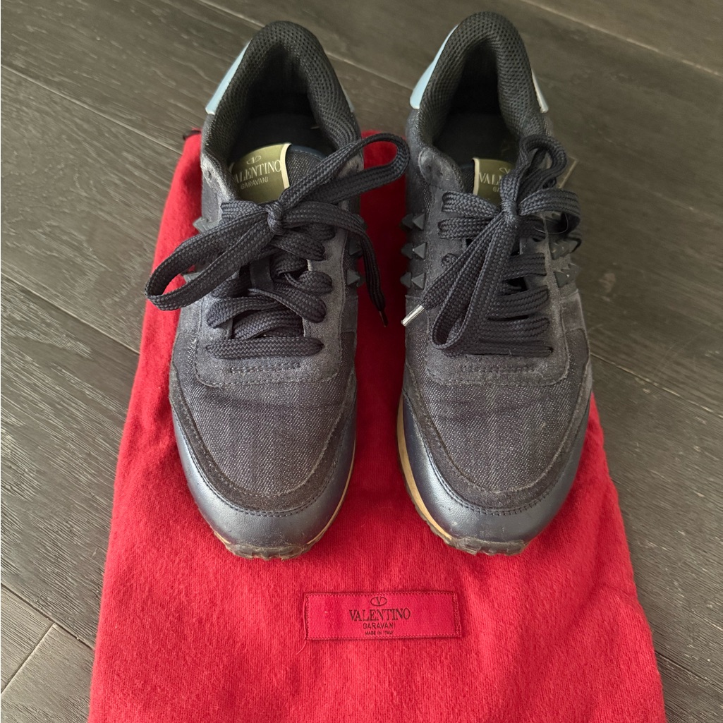 Valentino Women's Denim/ Leather Sneakers, Limited Edition. Size 36 Eu